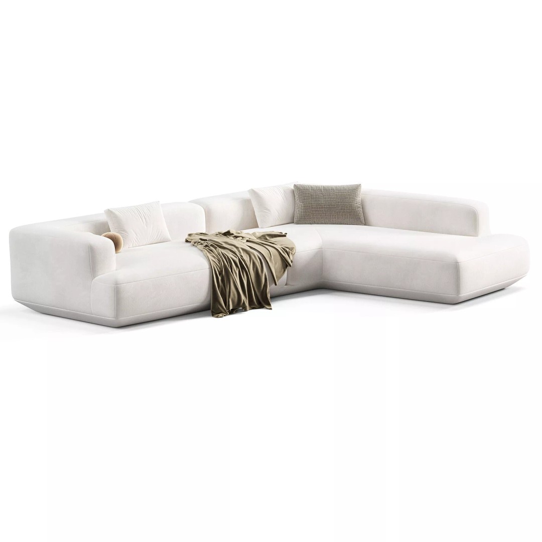 Flexform Loungescape Sofa 3D Model – Modern Furniture Asset, FBX, OBJ - View 3