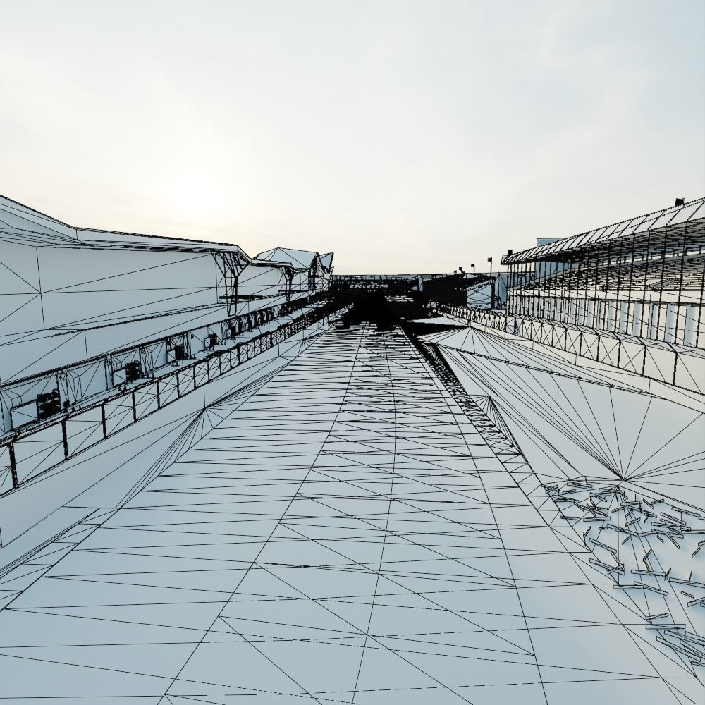 Silverstone Circuit - Low-Poly Game-Ready 3D Model - View 15