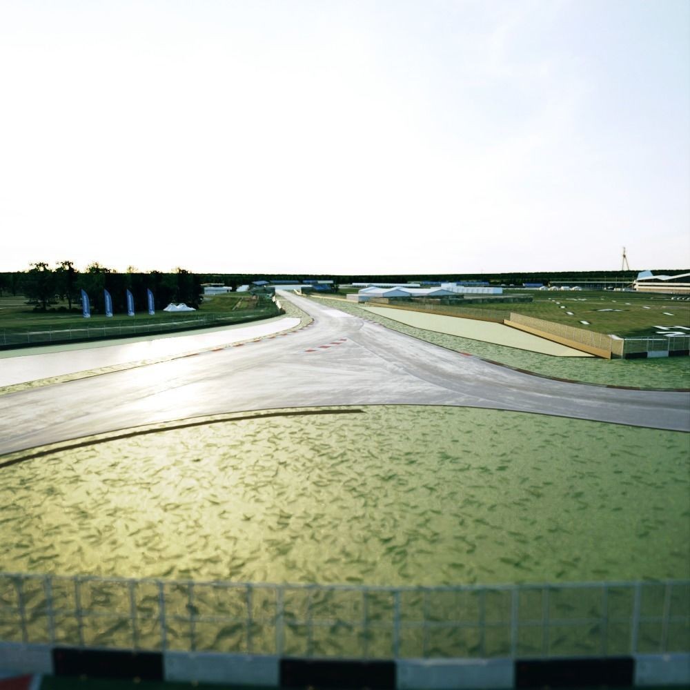 Silverstone Circuit - Low-Poly Game-Ready 3D Model - View 4