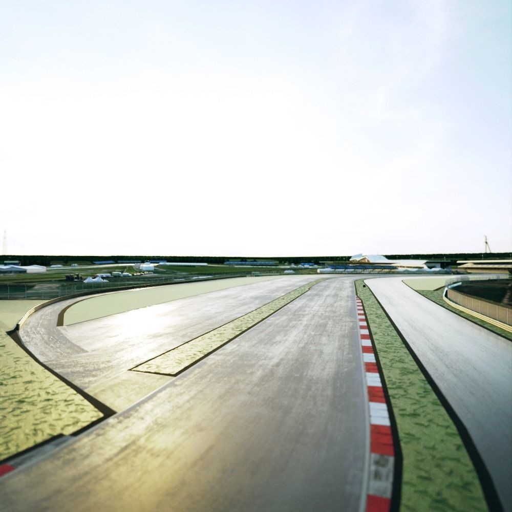 Silverstone Circuit - Low-Poly Game-Ready 3D Model - View 5