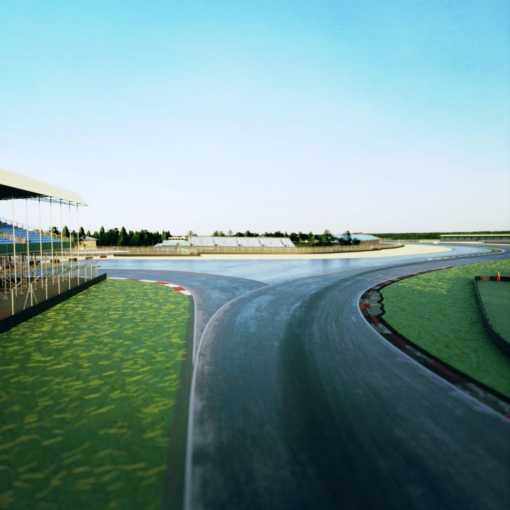 Silverstone Circuit - Low-Poly Game-Ready 3D Model - View 6