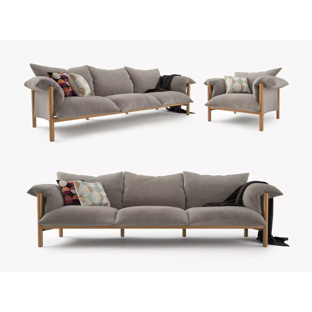 Jardan Wilfred Sofa 3D Model – Modern Sofa Set with PBR Textures - View 2