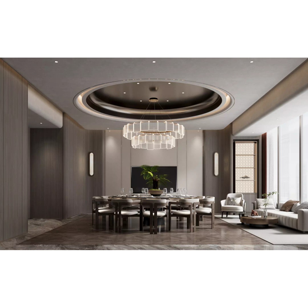 Private Room 3D Model – Chinese Style Interior, Game-Ready Formats - View 2