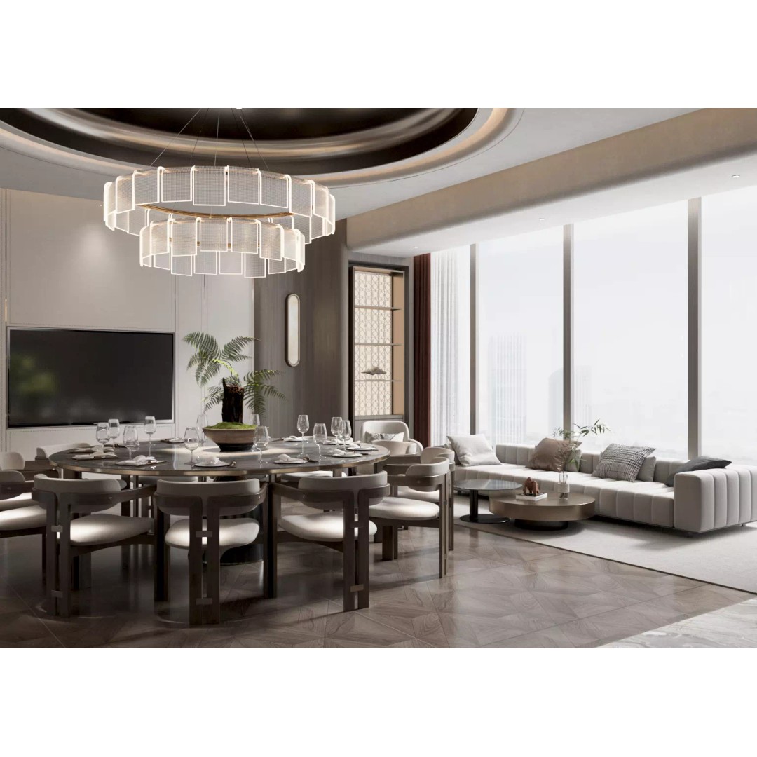 Private Room 3D Model – Chinese Style Interior, Game-Ready Formats - View 3