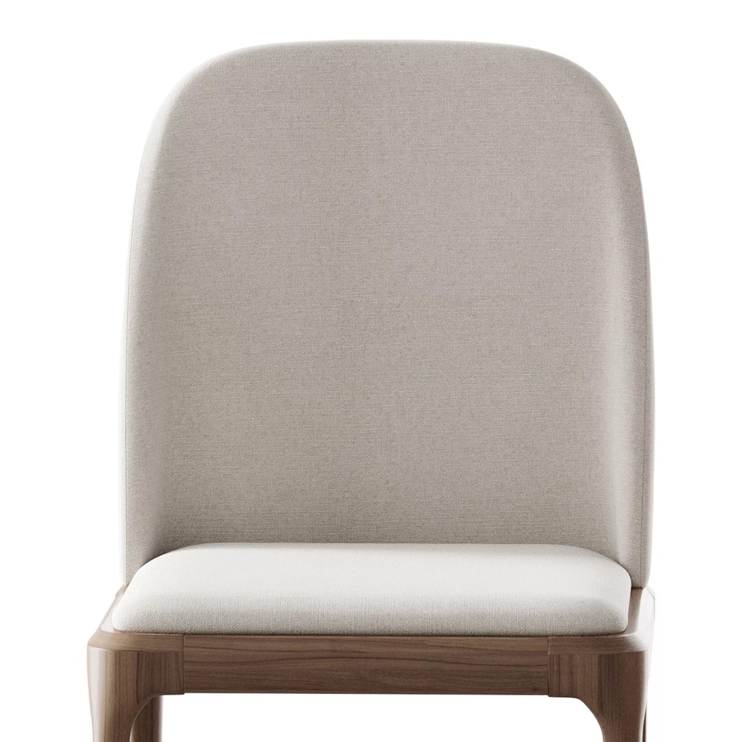 Leather Scandinavian Restaurant Side Chair 3D Model – PBR, FBX, OBJ - View 12