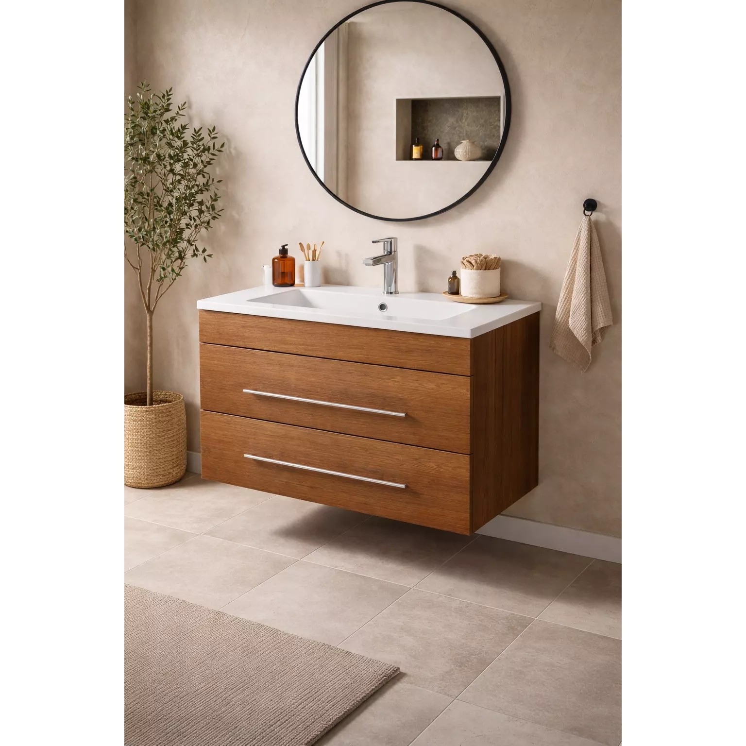 Realistic Bathroom Vanity Sink Cabinet - Game-Ready 3D Model - View 3