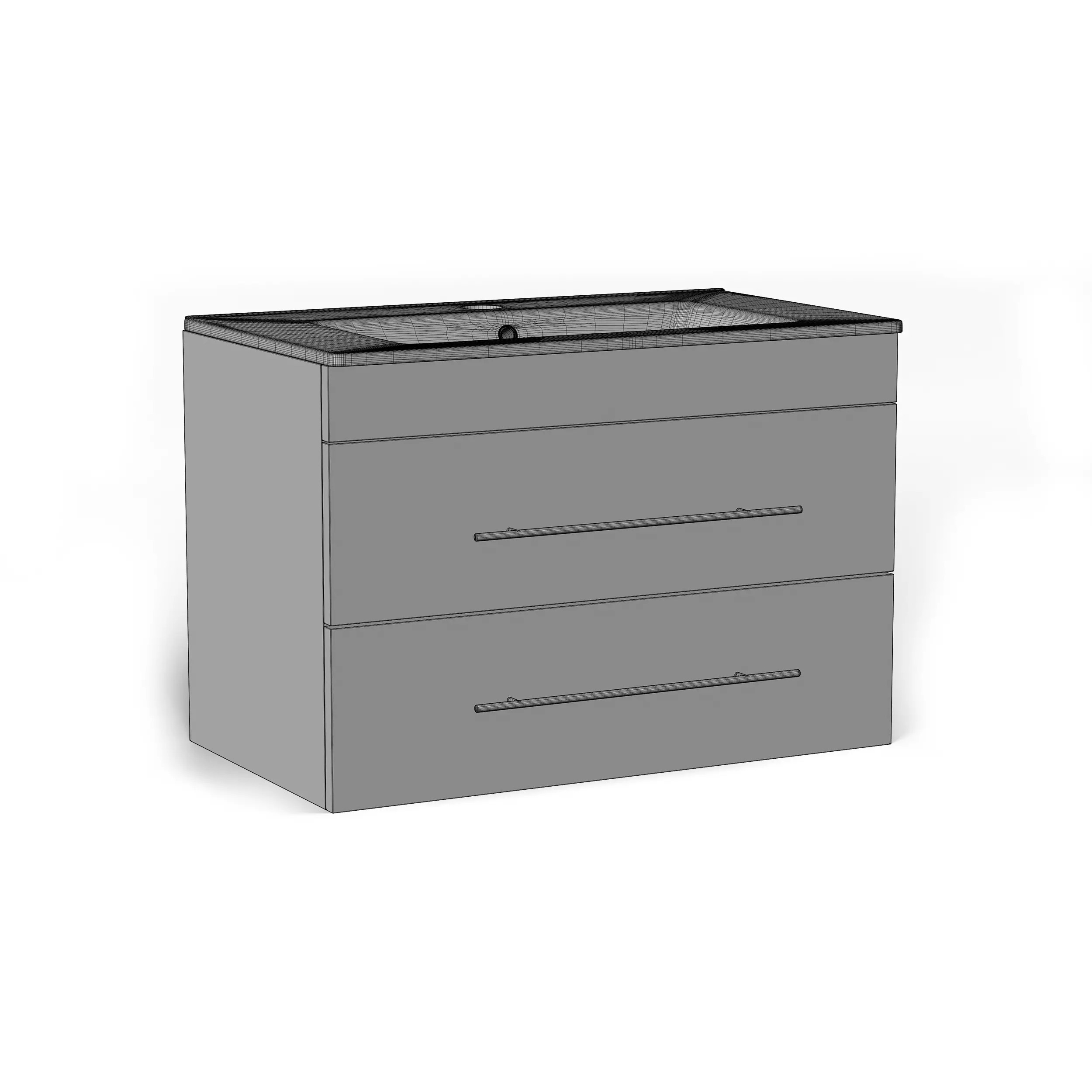 Realistic Bathroom Vanity Sink Cabinet - Game-Ready 3D Model - View 5