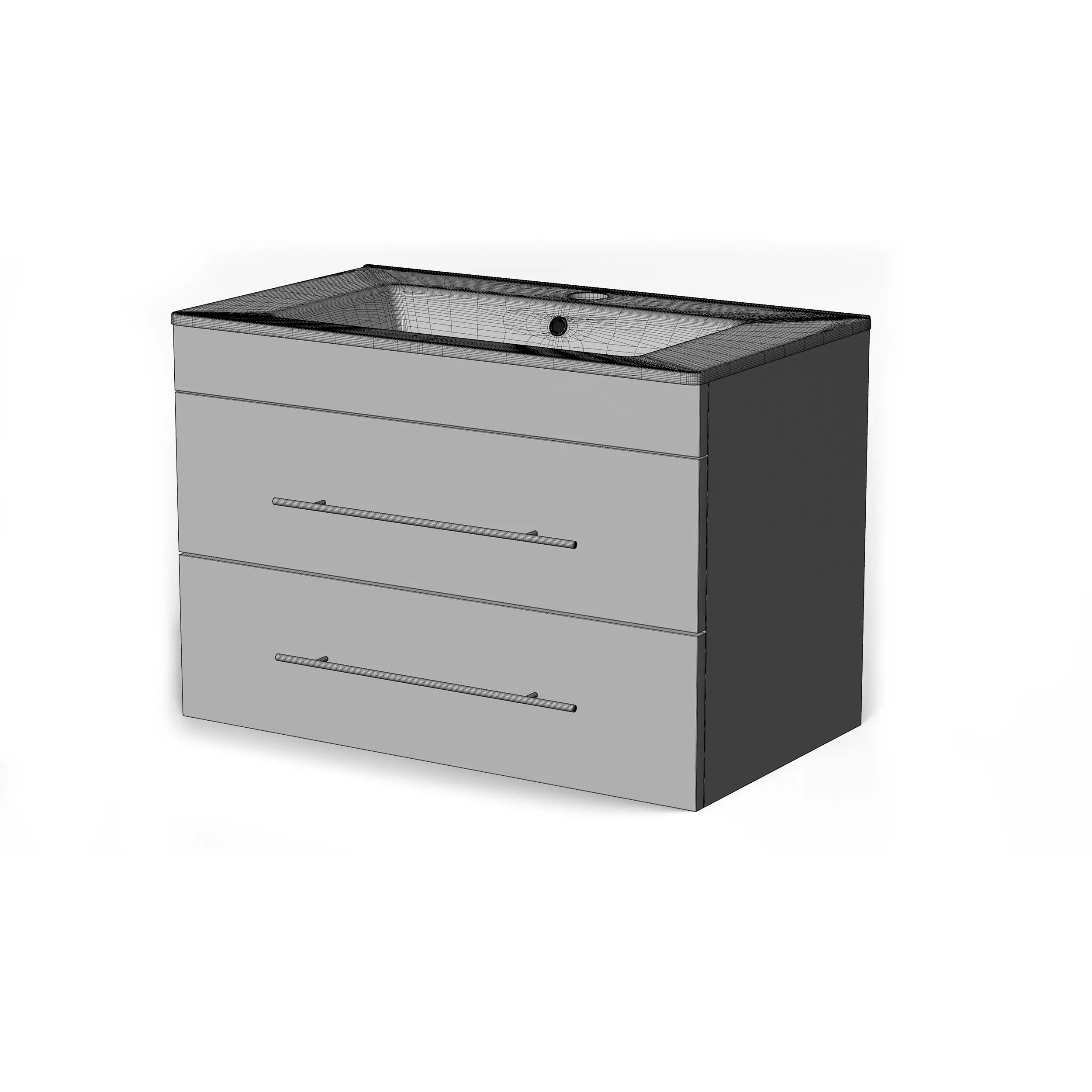 Realistic Bathroom Vanity Sink Cabinet - Game-Ready 3D Model - View 7