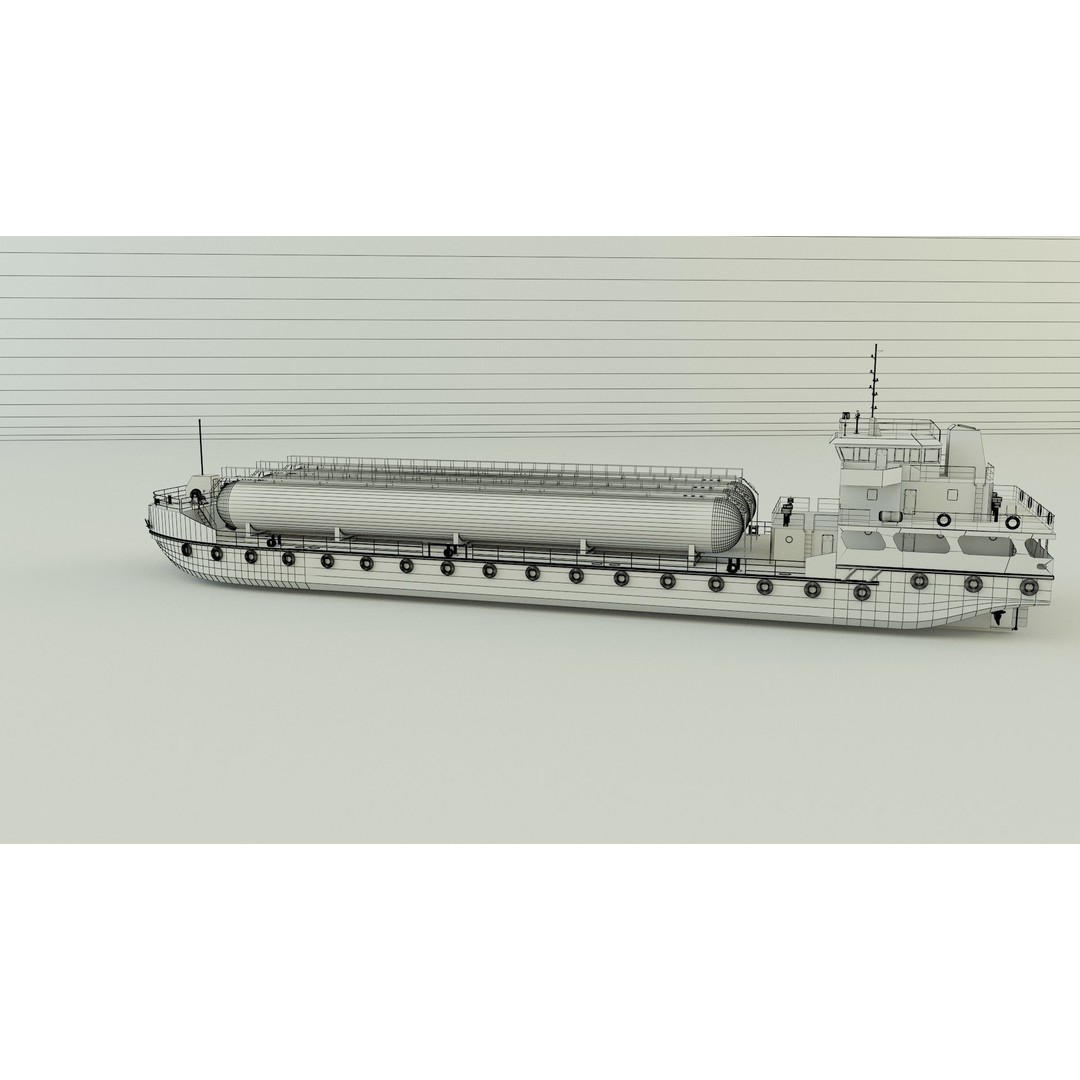 LPG Carrier Ship 3D Model – Industrial Vessel with PBR Textures, FBX/OBJ