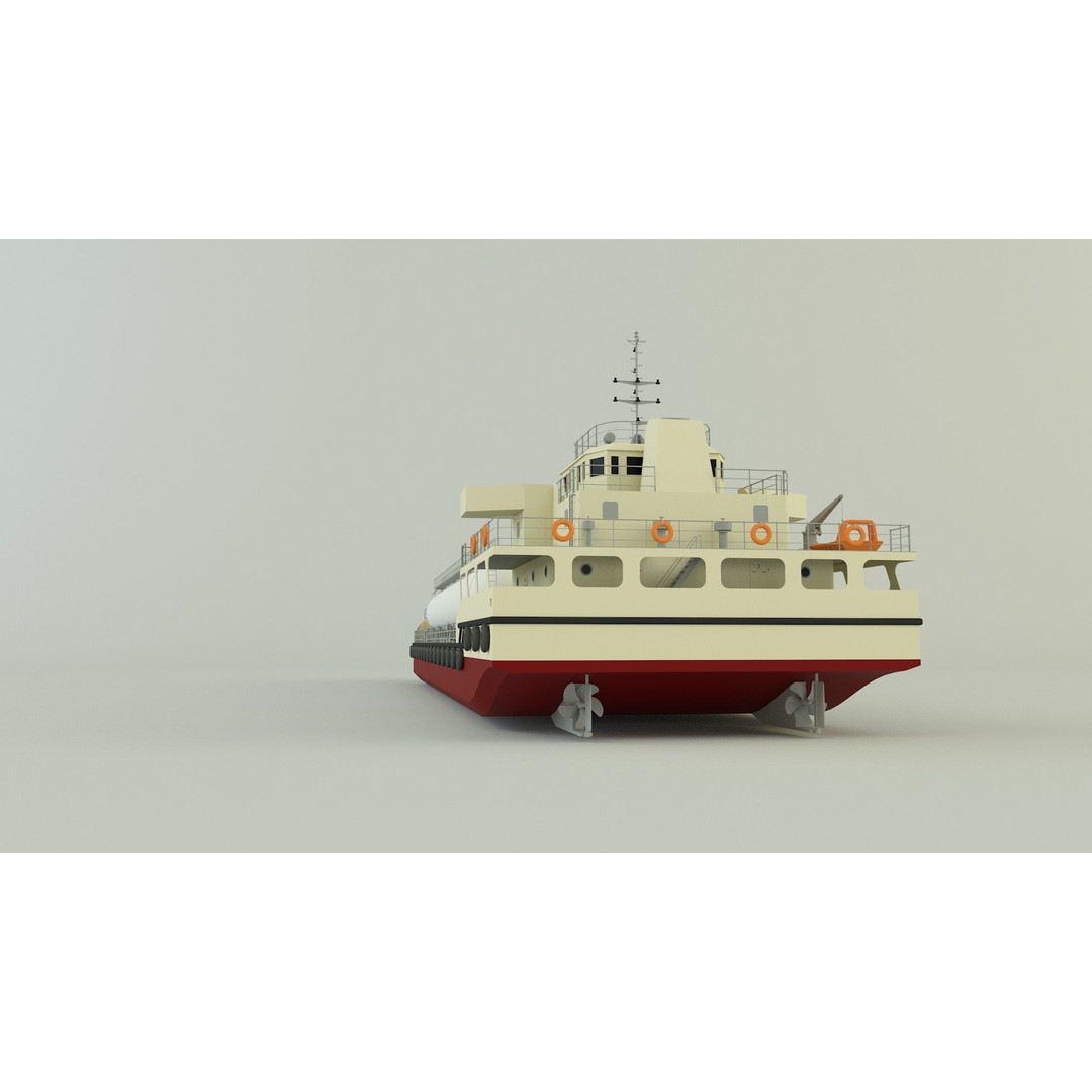 LPG Carrier Ship 3D Model – Industrial Vessel with PBR Textures, FBX/OBJ - View 10