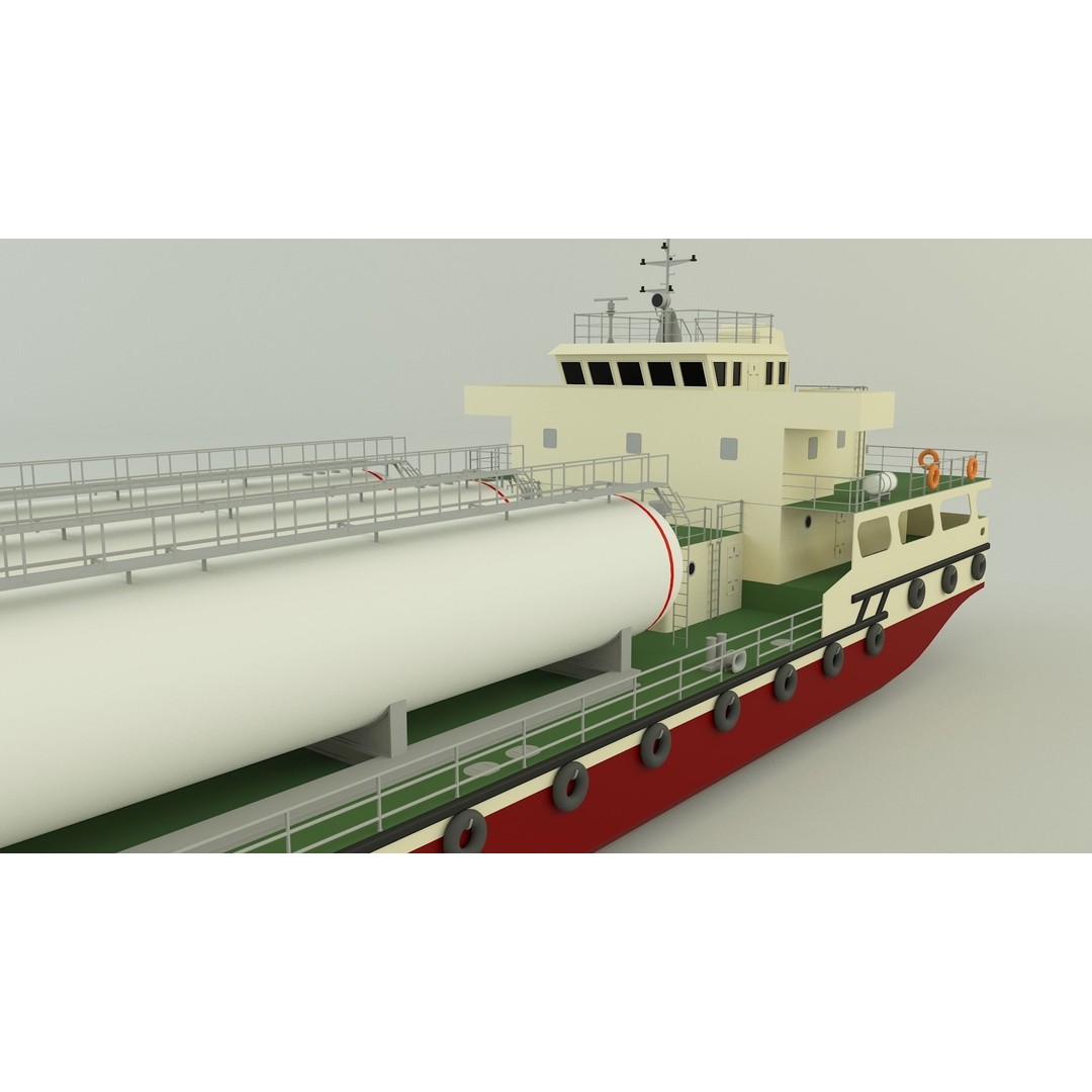 LPG Carrier Ship 3D Model – Industrial Vessel with PBR Textures, FBX/OBJ - View 13