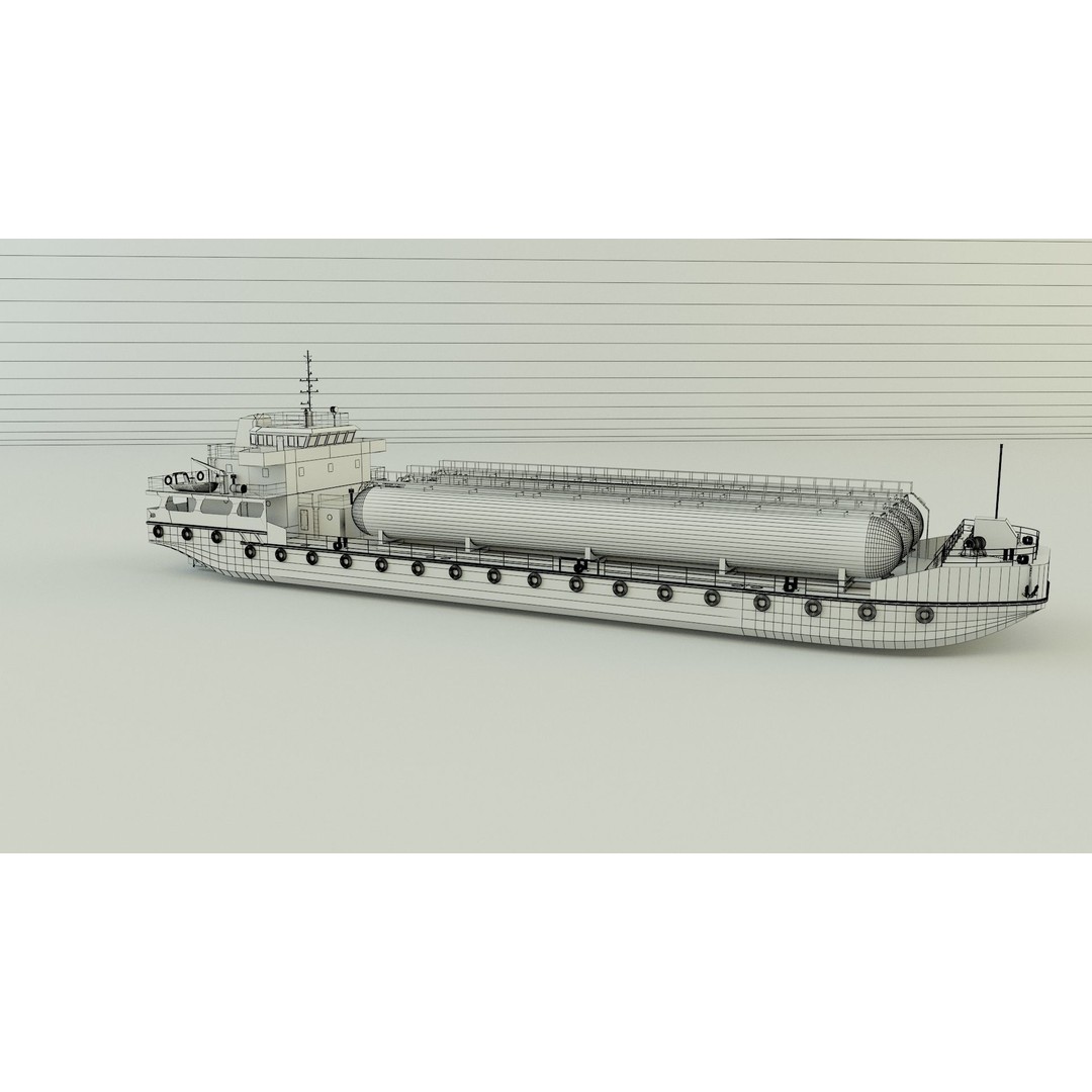LPG Carrier Ship 3D Model – Industrial Vessel with PBR Textures, FBX/OBJ - View 18