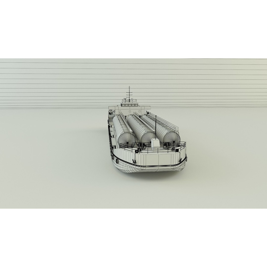LPG Carrier Ship 3D Model – Industrial Vessel with PBR Textures, FBX/OBJ - View 19