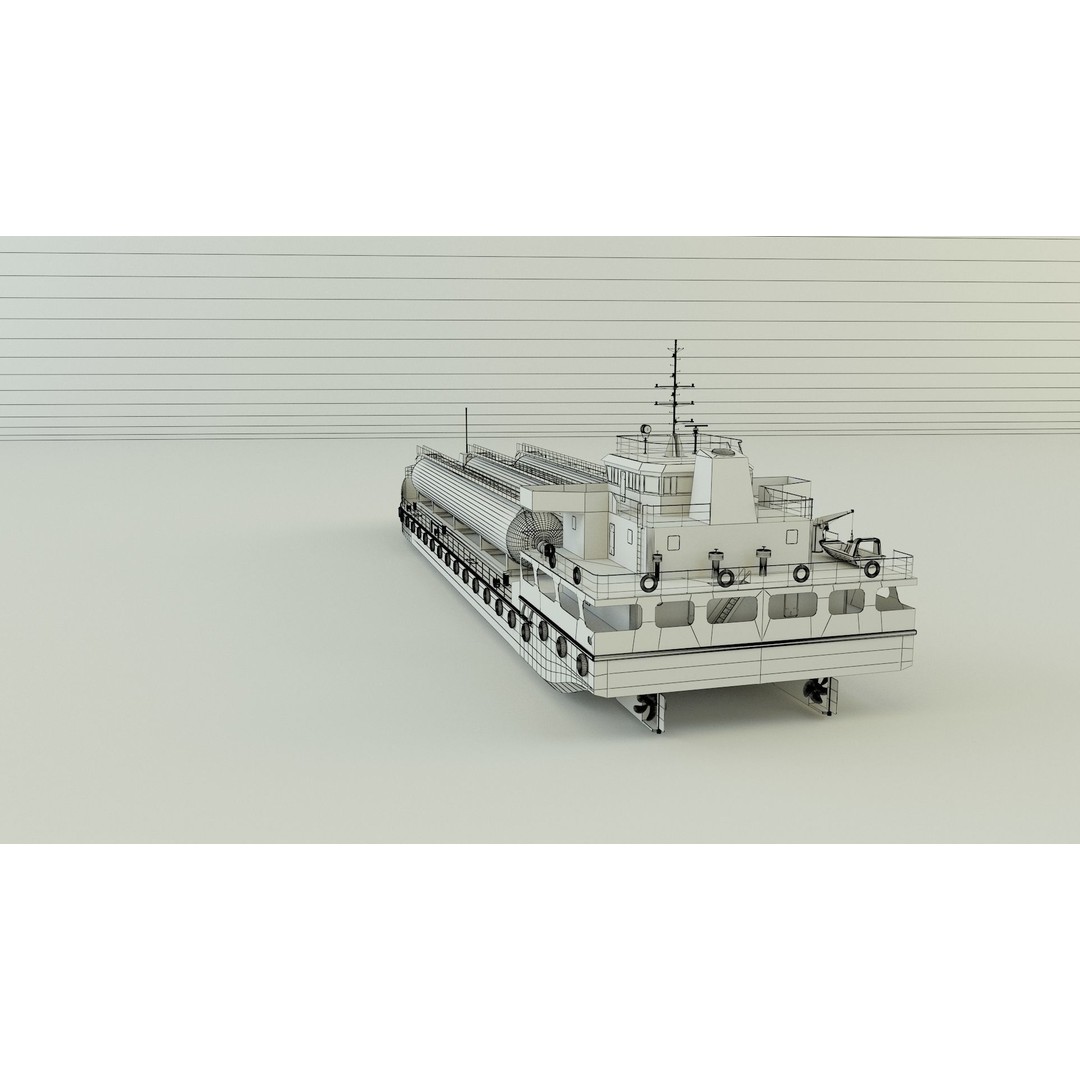 LPG Carrier Ship 3D Model – Industrial Vessel with PBR Textures, FBX/OBJ - View 21