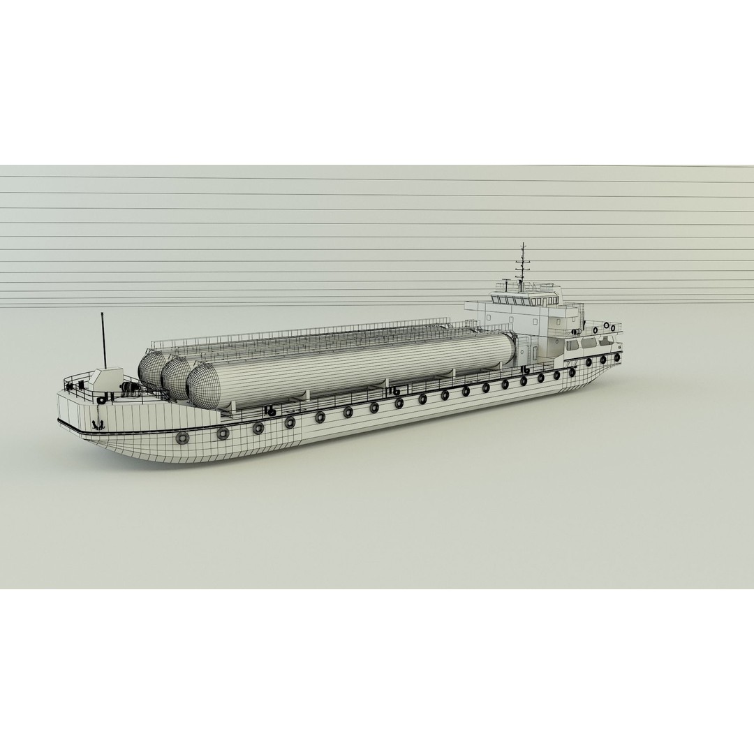 LPG Carrier Ship 3D Model – Industrial Vessel with PBR Textures, FBX/OBJ - View 22