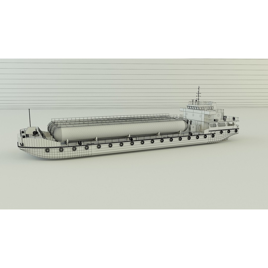 LPG Carrier Ship 3D Model – Industrial Vessel with PBR Textures, FBX/OBJ - View 23