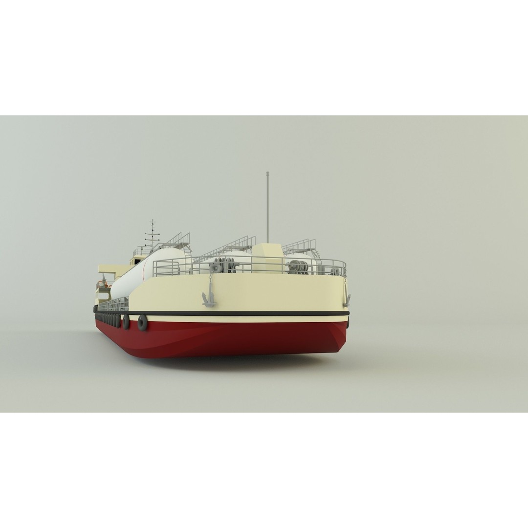 LPG Carrier Ship 3D Model – Industrial Vessel with PBR Textures, FBX/OBJ - View 6