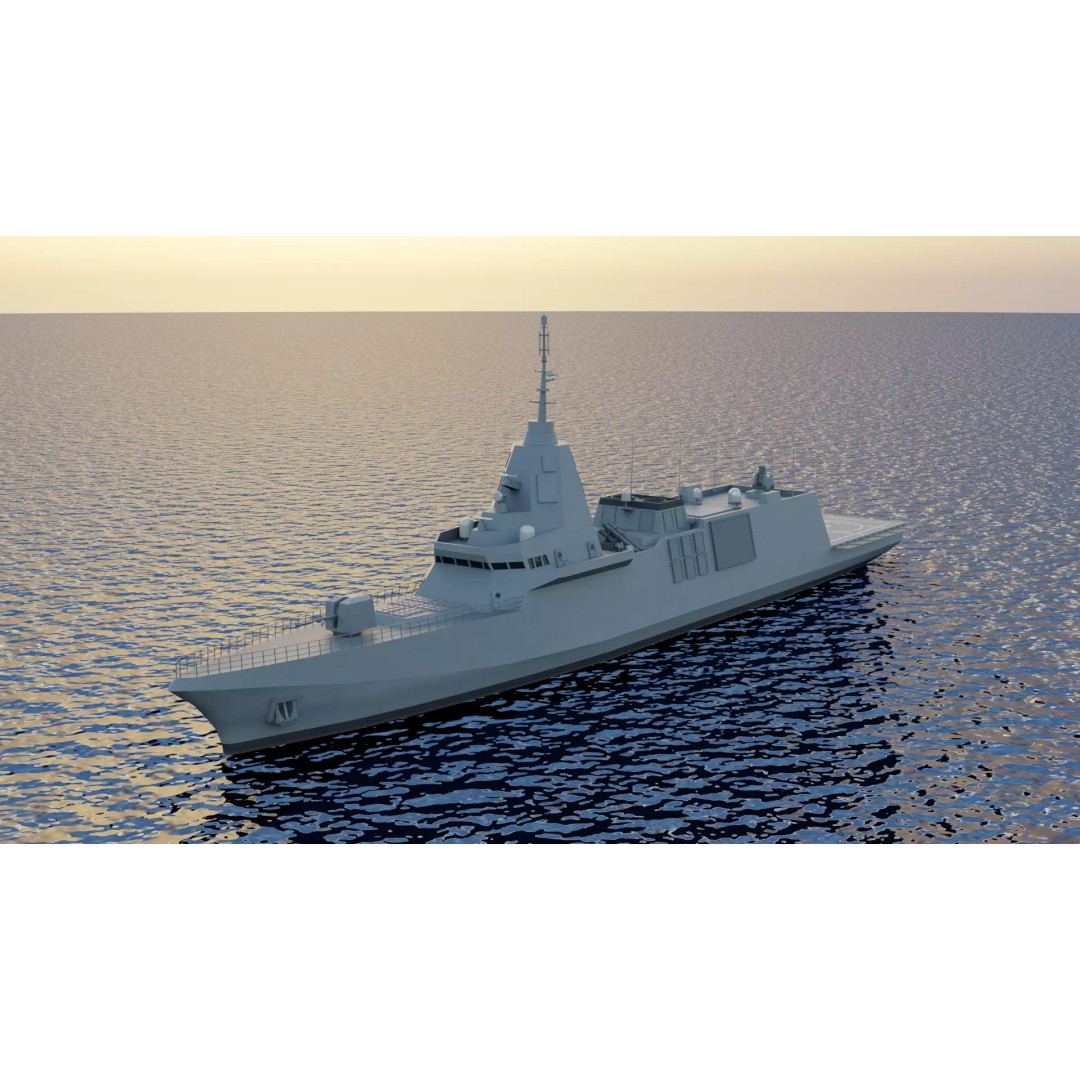 HDF-6000 3D Model – High Poly Frigate, Game Ready, FBX - View 15