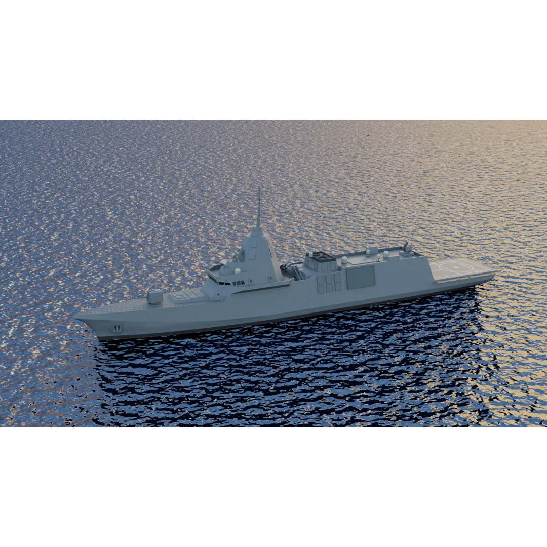 HDF-6000 3D Model – High Poly Frigate, Game Ready, FBX - View 17