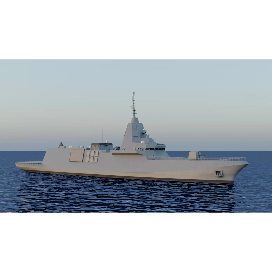 HDF-6000 3D Model – High Poly Frigate, Game Ready, FBX - View 18