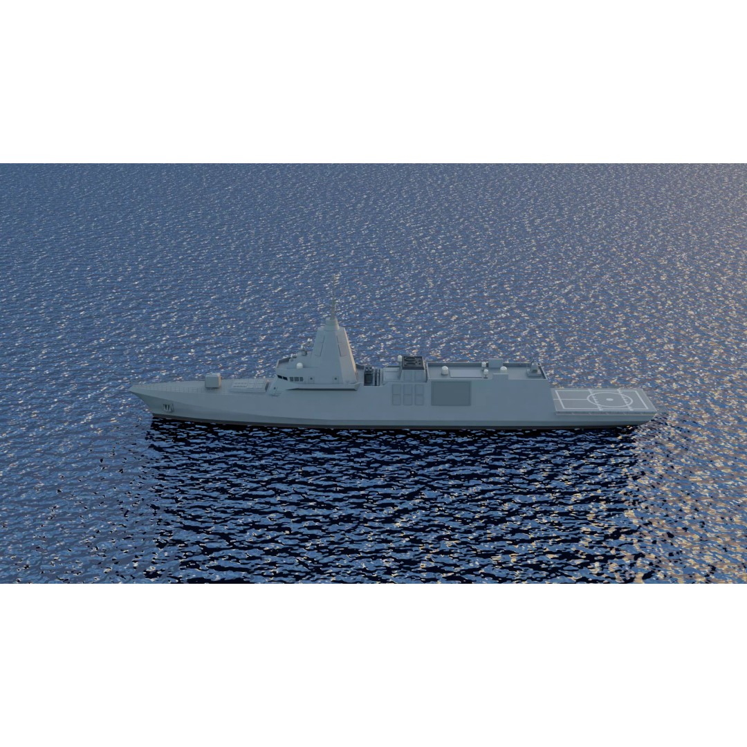 HDF-6000 3D Model – High Poly Frigate, Game Ready, FBX - View 19