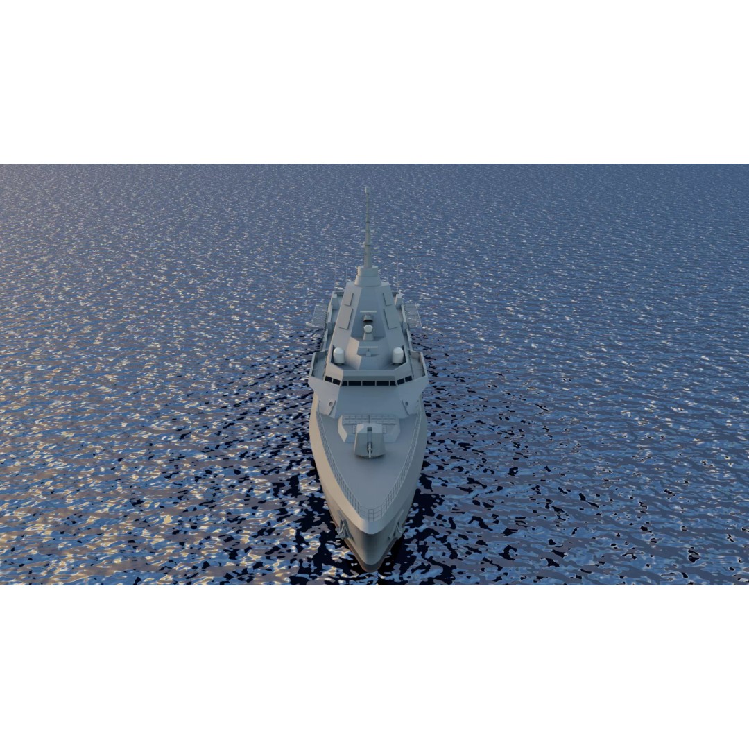 HDF-6000 3D Model – High Poly Frigate, Game Ready, FBX - View 21