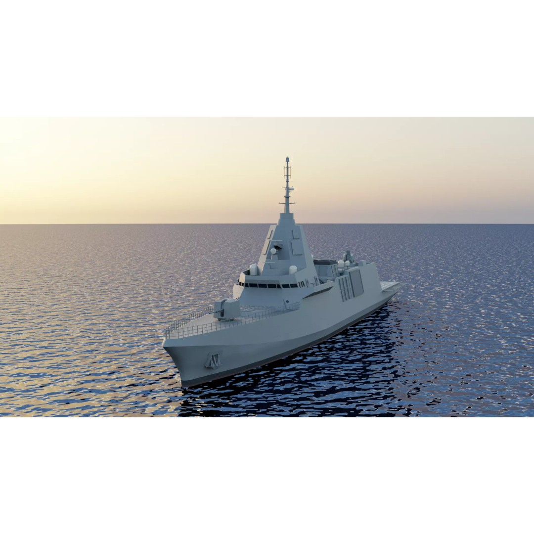 HDF-6000 3D Model – High Poly Frigate, Game Ready, FBX - View 22