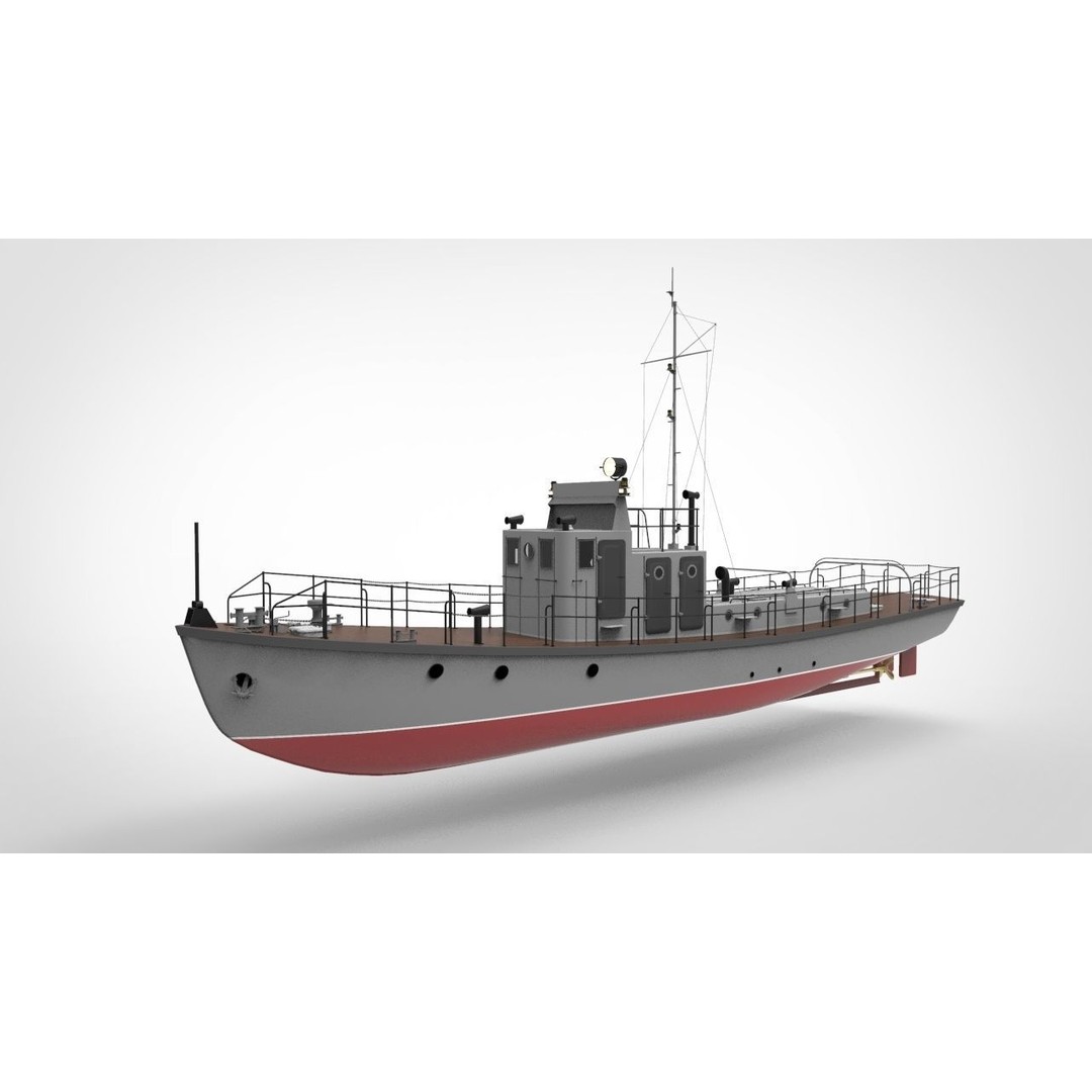 Yaroslavets Tugboat 3D Model – Military Vessel with Advanced Features