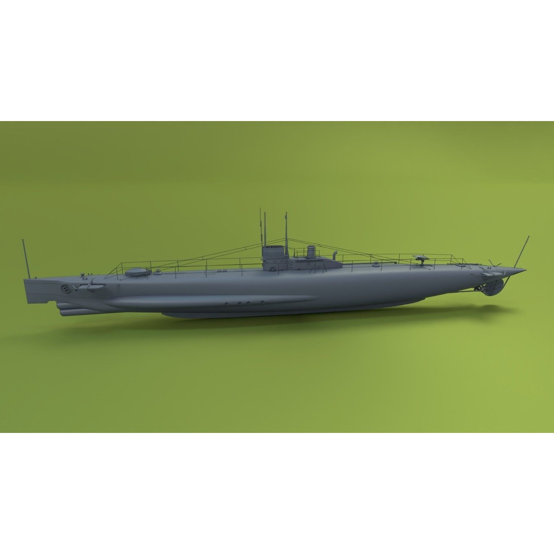 HMS Swordfish Submarine 3D Model – Low Poly Historical Naval Asset, FBX, Blender - View 5