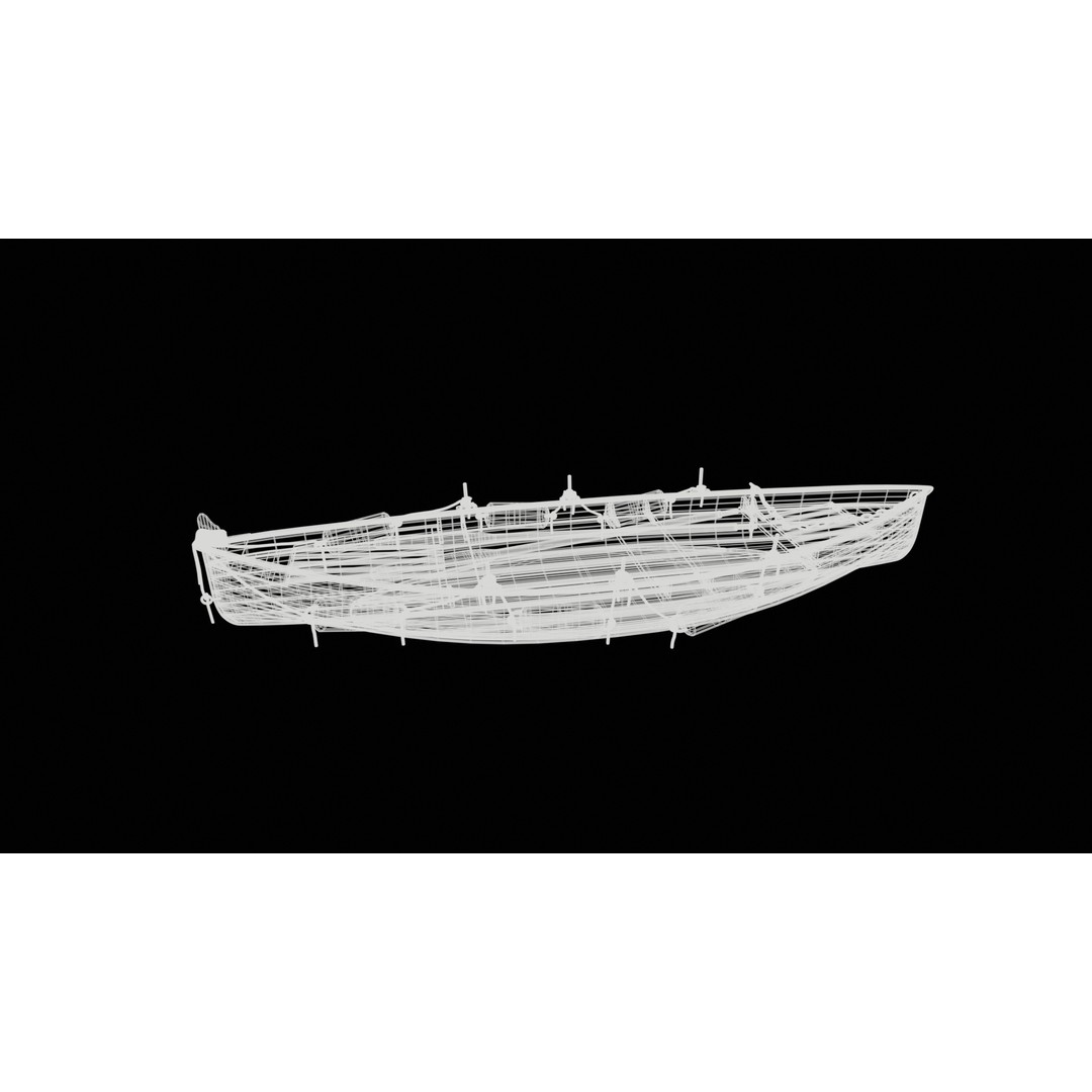 Boat 3D Model – High Poly Watercraft with Oars, FBX, PBR - View 20