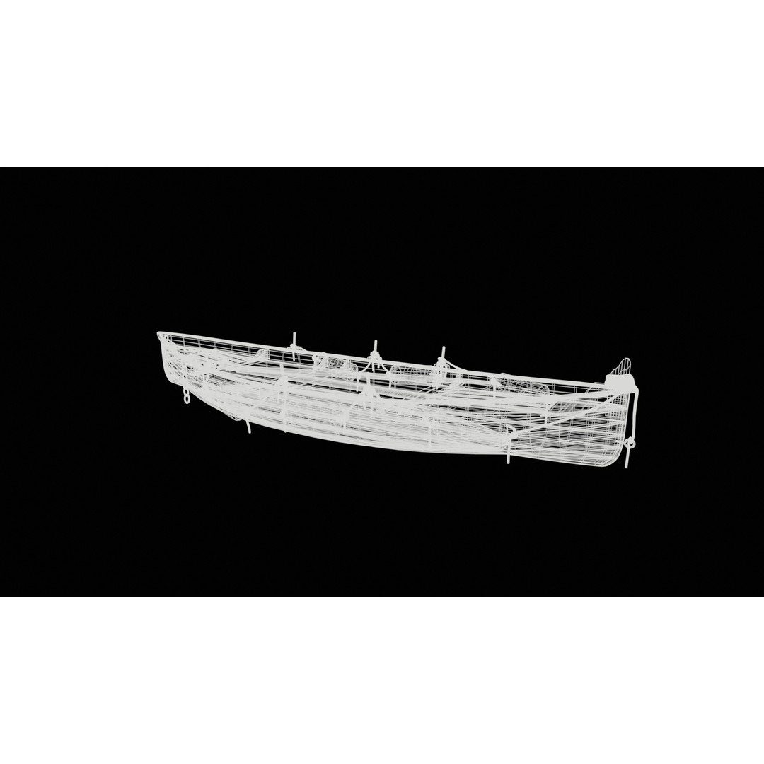 Boat 3D Model – High Poly Watercraft with Oars, FBX, PBR - View 22
