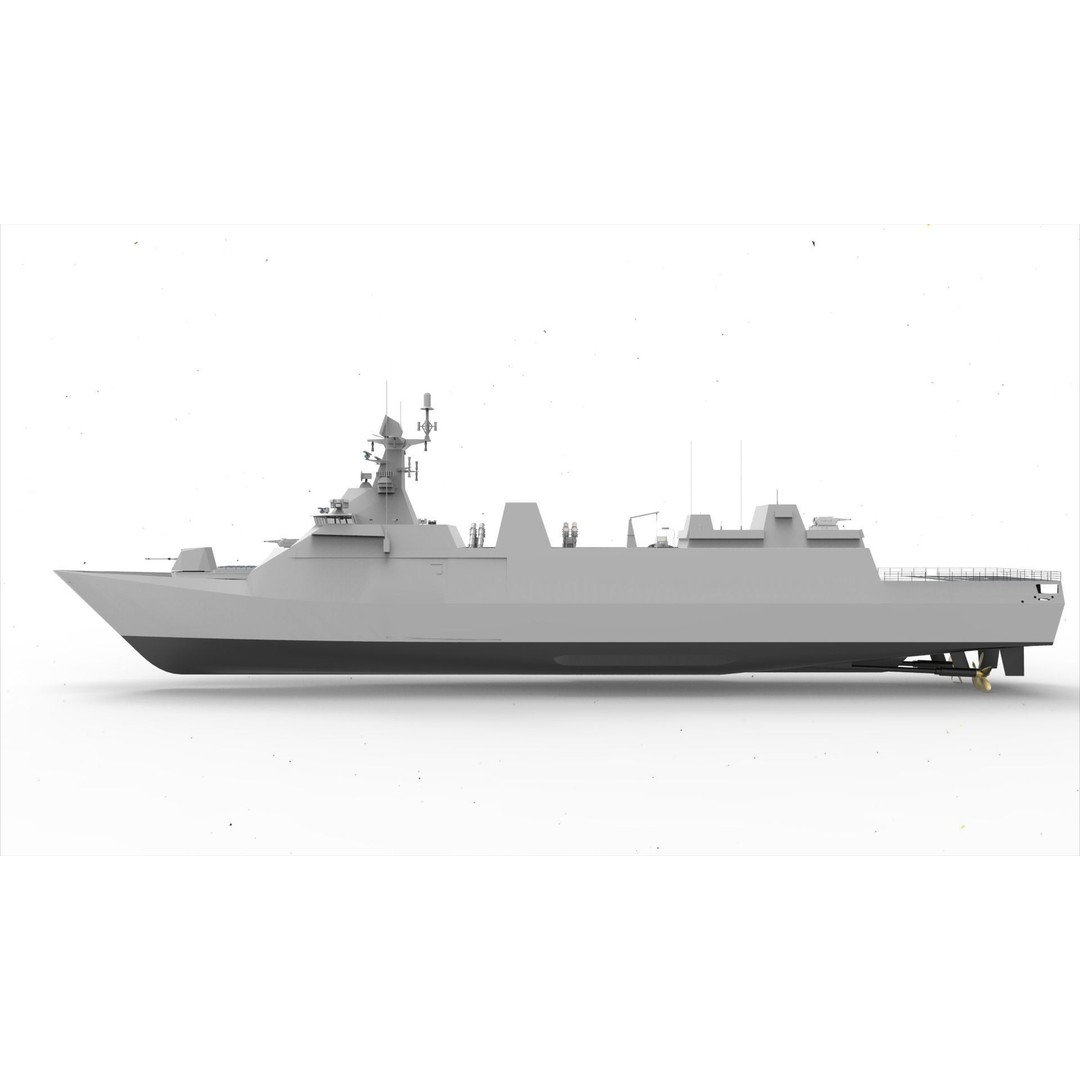 PKR SIGMA 105 Martadinata Class 3D Model – Military Vessel, FBX - View 3