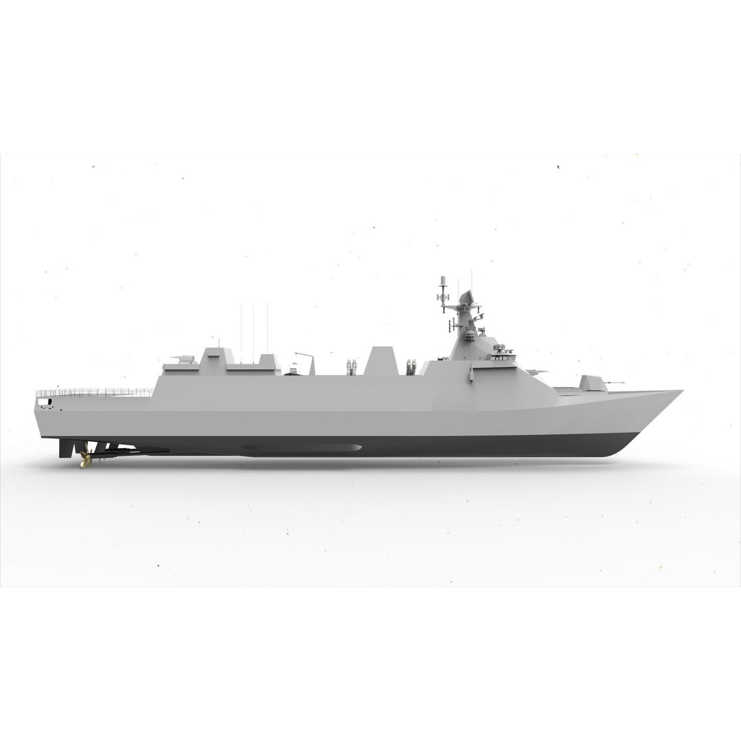 PKR SIGMA 105 Martadinata Class 3D Model – Military Vessel, FBX - View 5