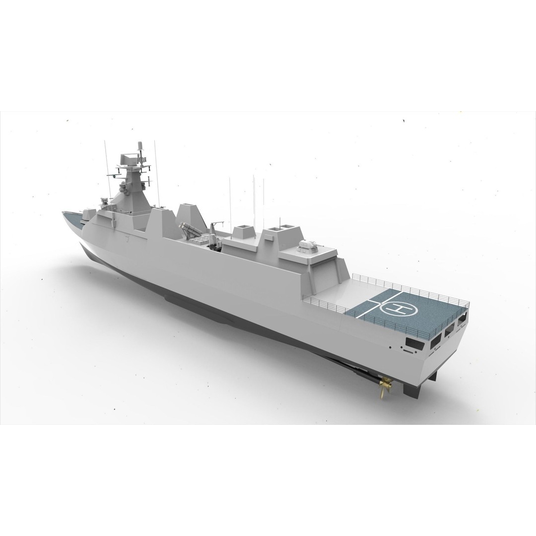 PKR SIGMA 105 Martadinata Class 3D Model – Military Vessel, FBX - View 8