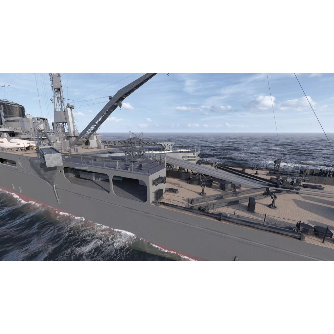 WW2 Japanese Navy Heavy Cruiser 3D Model – Detailed Military Vessel, OBJ, FBX - View 15