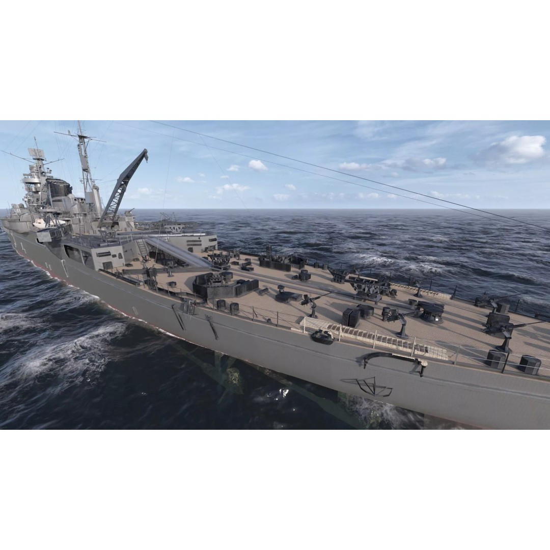 WW2 Japanese Navy Heavy Cruiser 3D Model – Detailed Military Vessel, OBJ, FBX - View 16