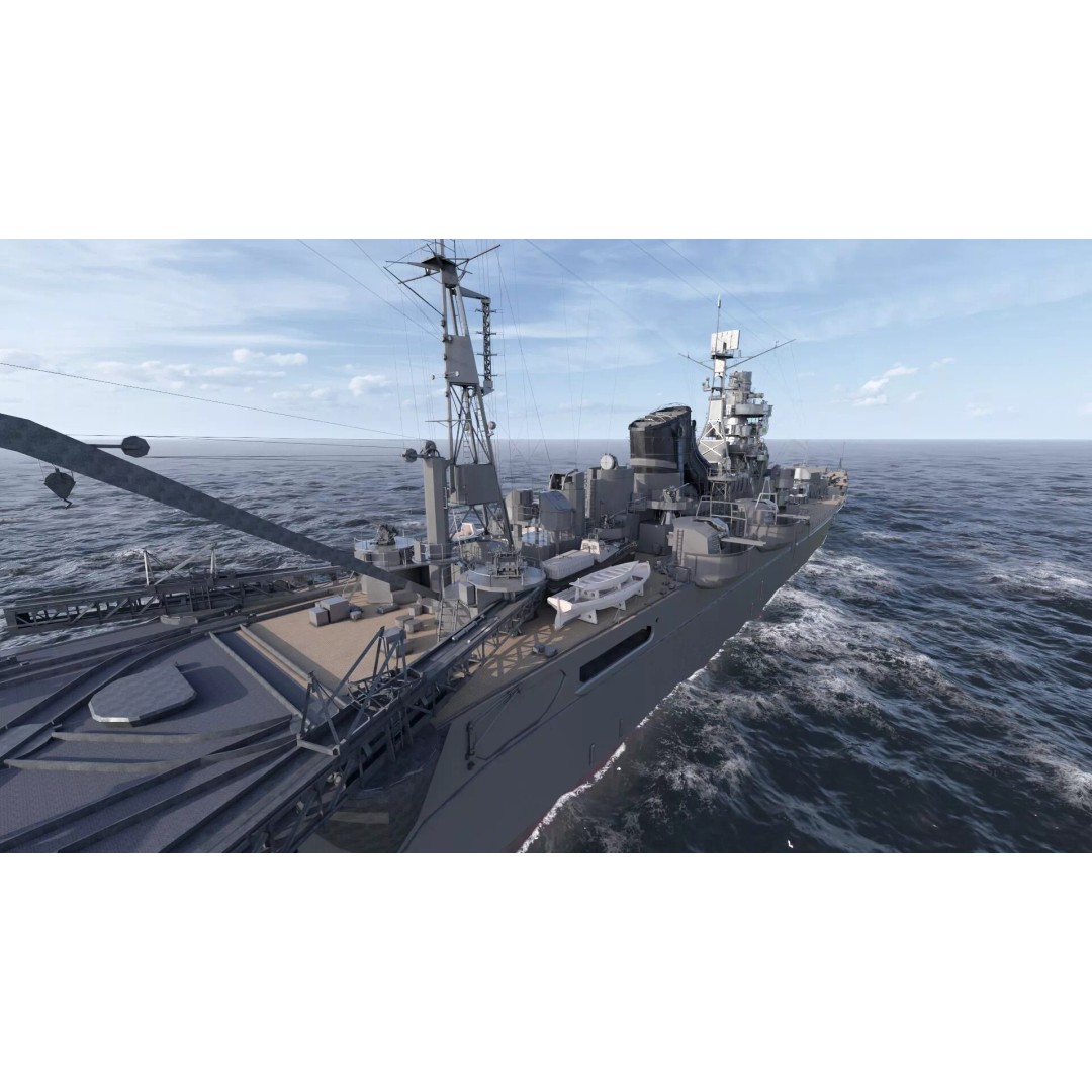 WW2 Japanese Navy Heavy Cruiser 3D Model – Detailed Military Vessel, OBJ, FBX - View 20