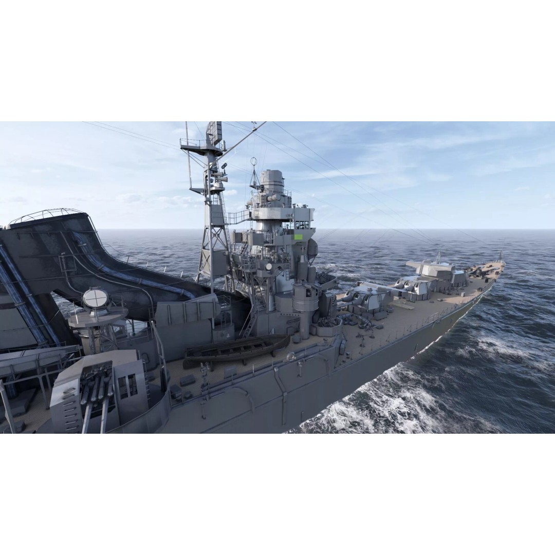 WW2 Japanese Navy Heavy Cruiser 3D Model – Detailed Military Vessel, OBJ, FBX - View 22