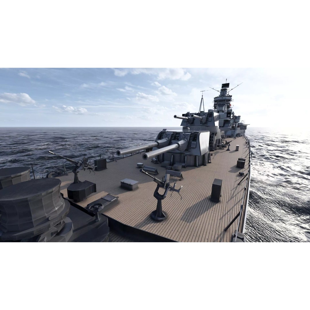 WW2 Japanese Navy Heavy Cruiser 3D Model – Detailed Military Vessel, OBJ, FBX - View 26