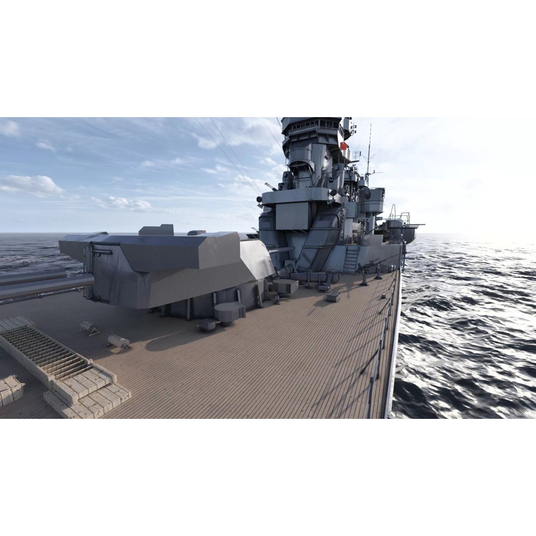WW2 Japanese Navy Heavy Cruiser 3D Model – Detailed Military Vessel, OBJ, FBX - View 29