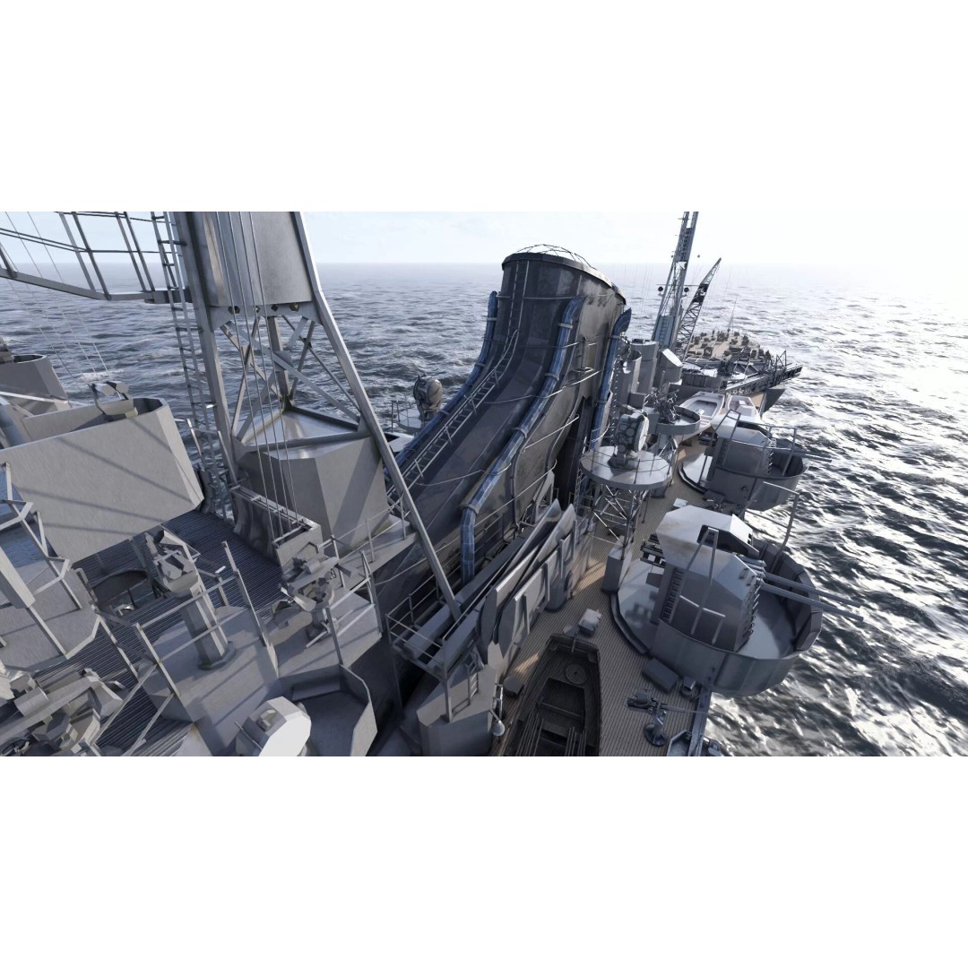 WW2 Japanese Navy Heavy Cruiser 3D Model – Detailed Military Vessel, OBJ, FBX - View 32