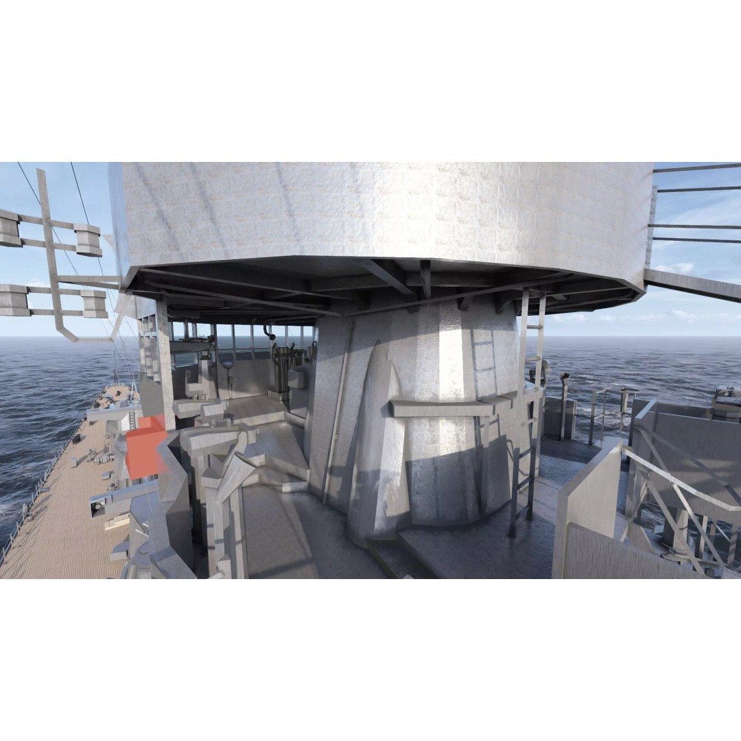 WW2 Japanese Navy Heavy Cruiser 3D Model – Detailed Military Vessel, OBJ, FBX - View 33