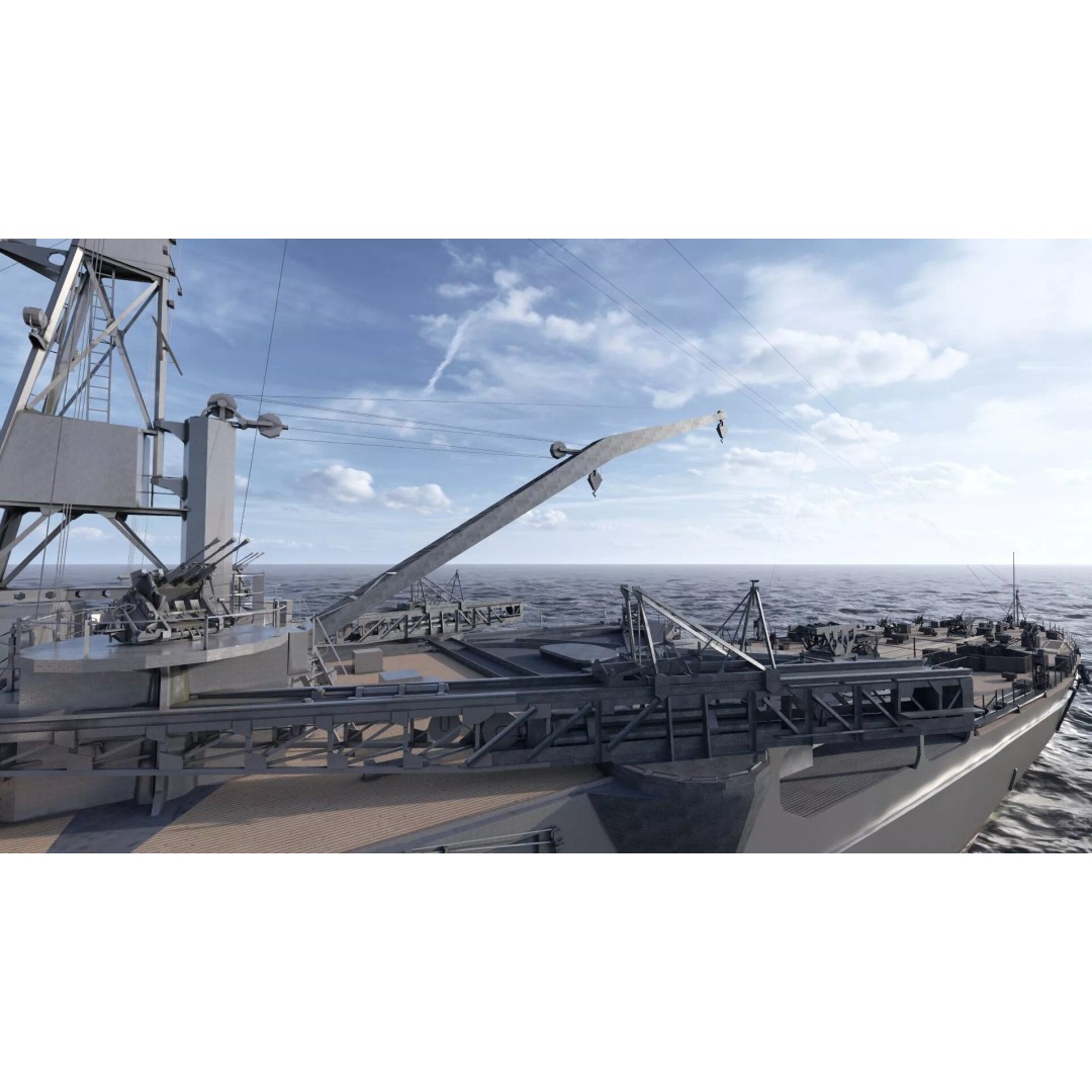 WW2 Japanese Navy Heavy Cruiser 3D Model – Detailed Military Vessel, OBJ, FBX - View 38