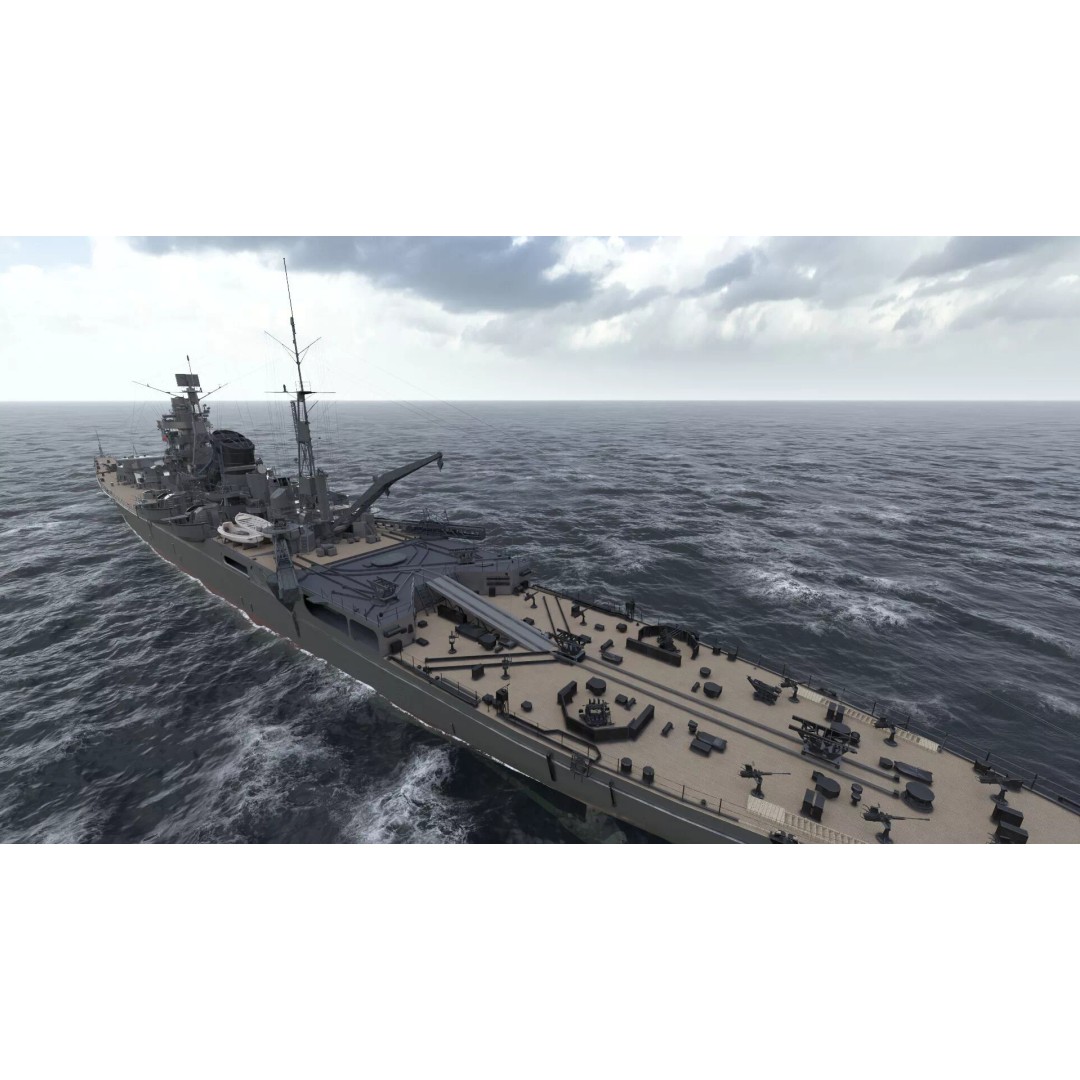WW2 Japanese Navy Heavy Cruiser 3D Model – Detailed Military Vessel, OBJ, FBX - View 41