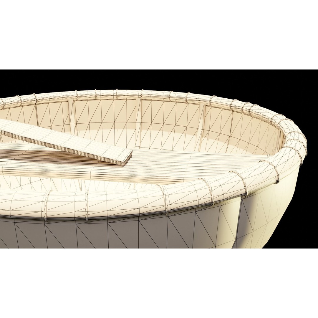 Vietnamese Fishing Boat 3D Model – Low Poly Game Asset, FBX & OBJ - View 11