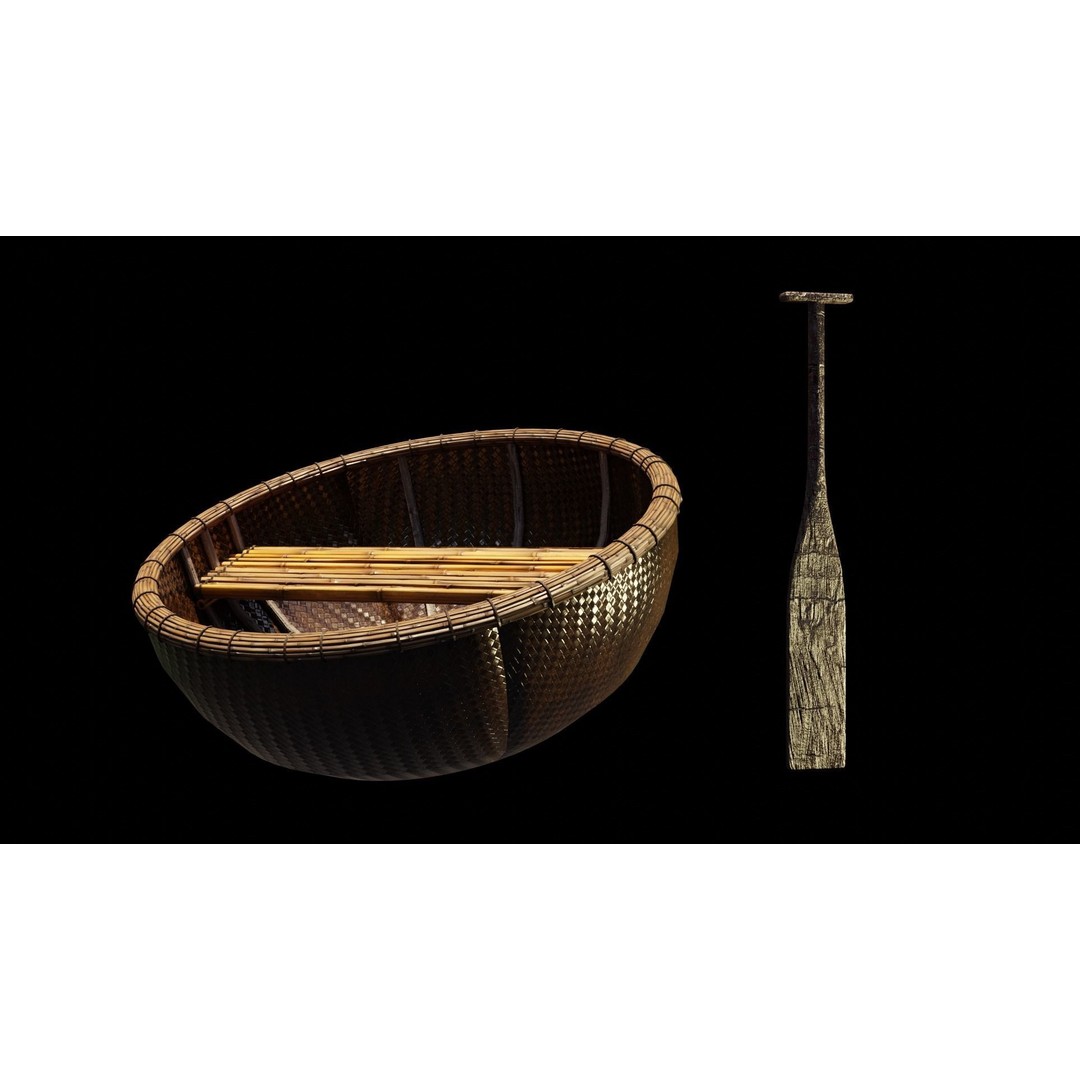 Vietnamese Fishing Boat 3D Model – Low Poly Game Asset, FBX & OBJ - View 18