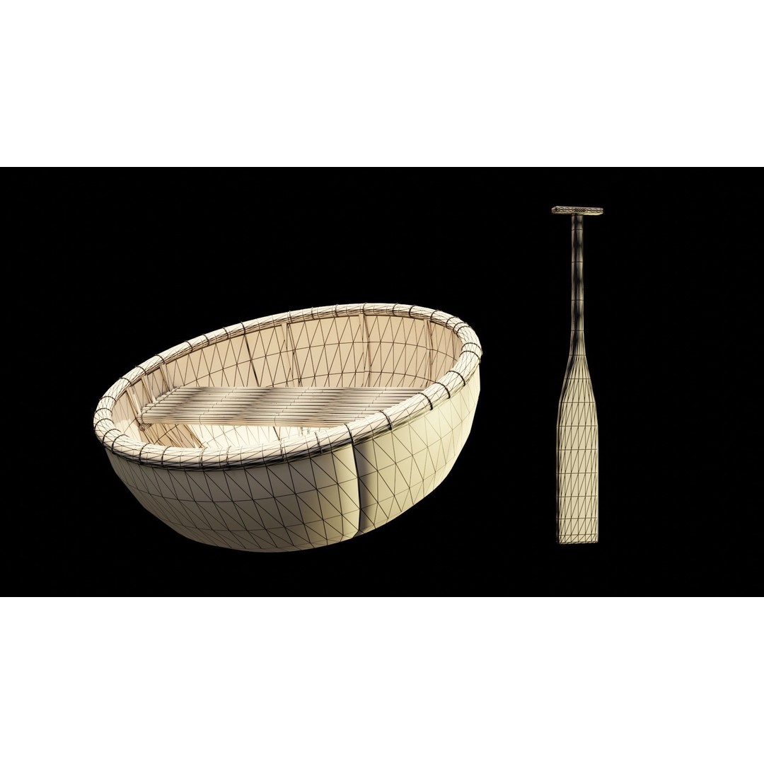 Vietnamese Fishing Boat 3D Model – Low Poly Game Asset, FBX & OBJ - View 19