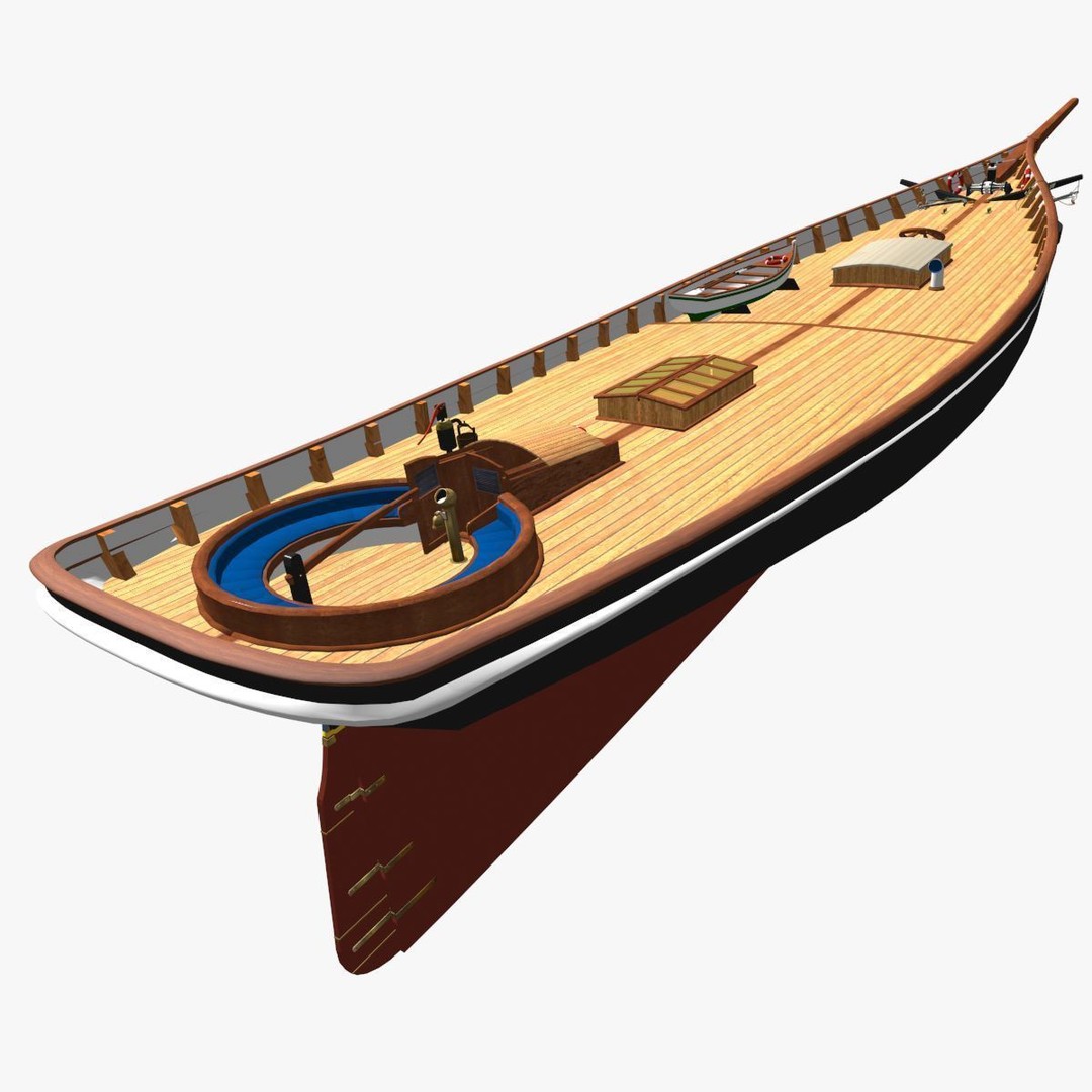 America Schooner 3D Model – Historic Vessel, Game-Ready FBX - View 13
