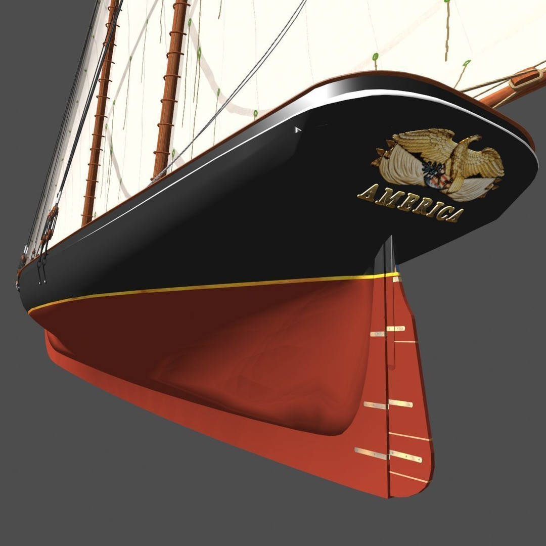 America Schooner 3D Model – Historic Vessel, Game-Ready FBX - View 16