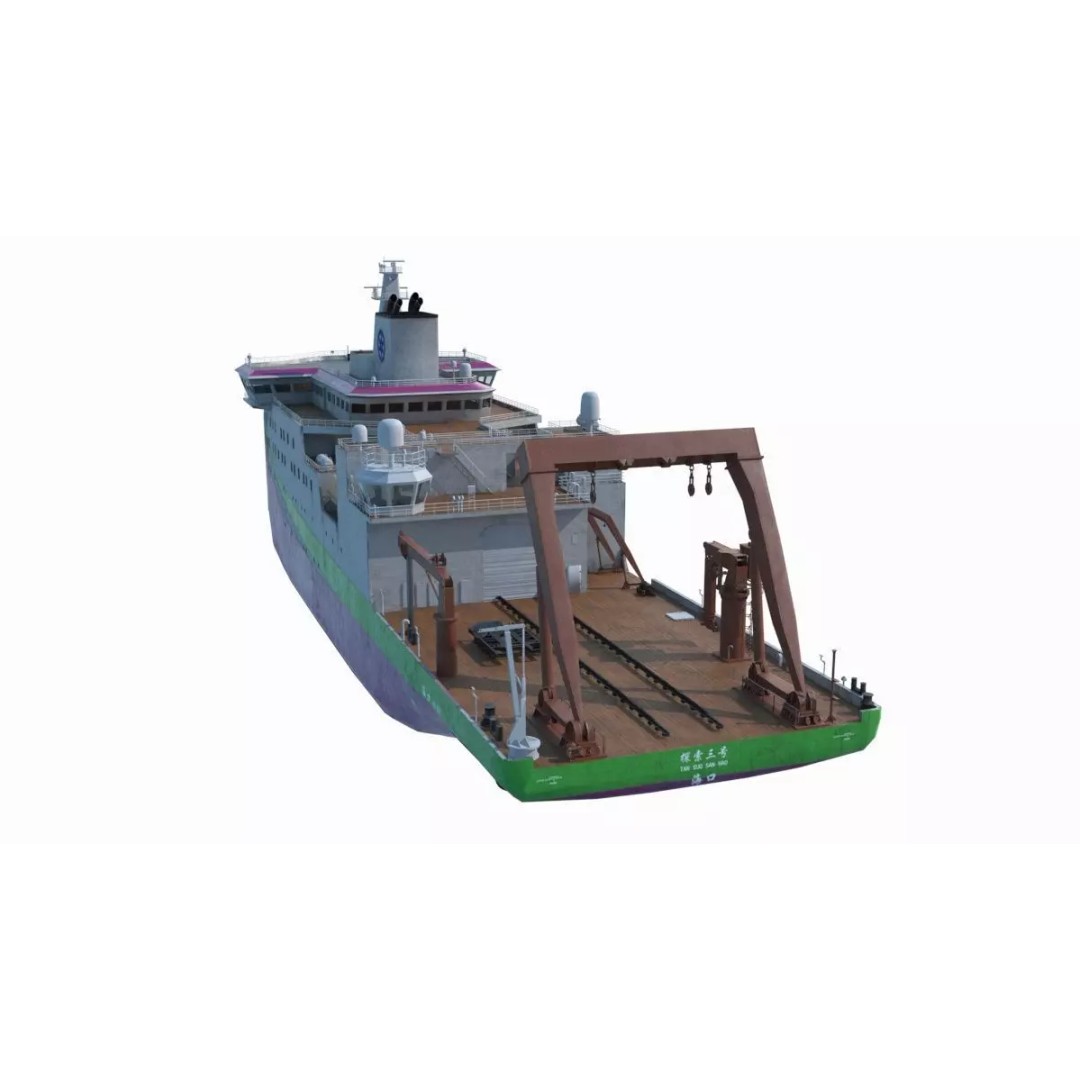 Scientific Research Ship 3D Model – High Poly PBR Asset, FBX - View 10